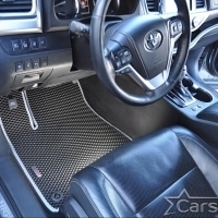Двухслойные коврики EVA на Toyota Highlander III 3 ряда (2013-2019)