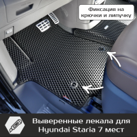 Автомобильные коврики EVA на Hyundai Staria 7 мест (2021->)