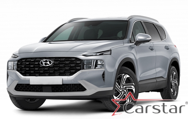 Автомобильные коврики EVA 3D для Hyundai Santa Fe IV рестайл 3 ряда (2020-2024)